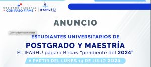 B/.1.2 millones desembolsará el IFARHU en concepto de becas de postgrado y maestrías